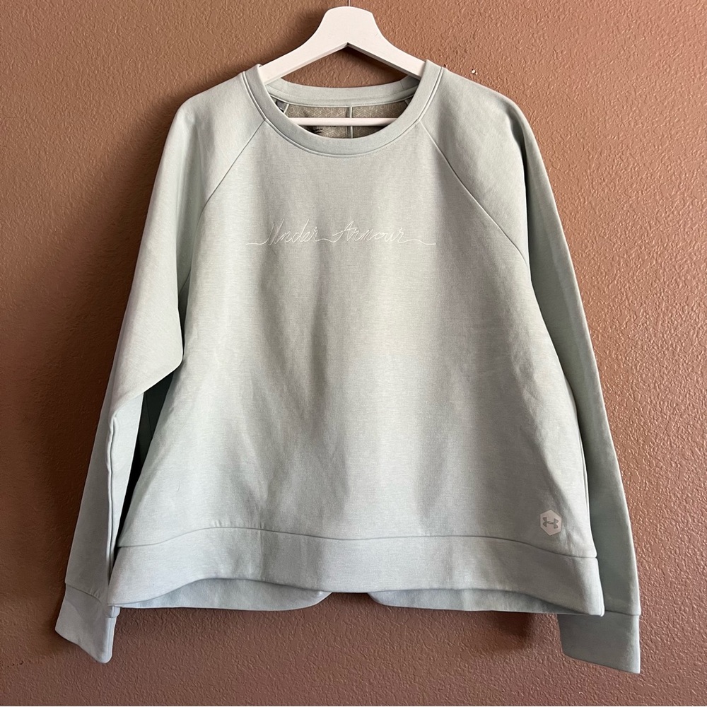 Under Armour Athlete Recovery Mint Green Sweatshirt Size 1X NWT